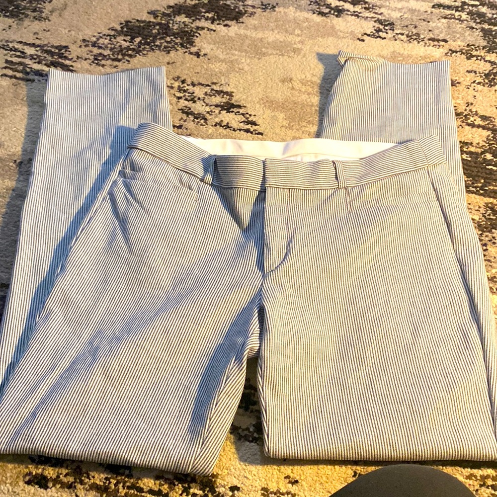 Banana Republic. Size 10L. Stripped dress pants